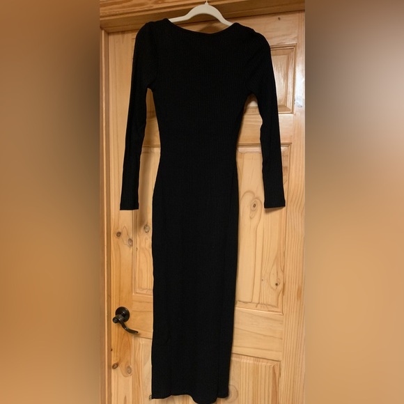 COPY - French Connection Black Long Sleeve Bodycon Dress - Picture 2 of 6